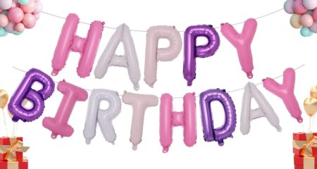 Happy Birthday Balloon Pastel Purple 2