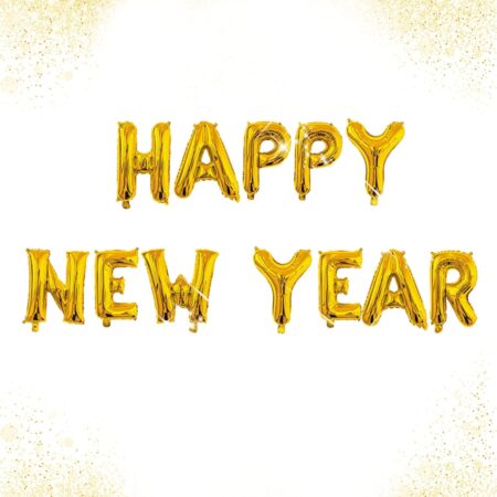 Happy New Year Gold Foil Balloon