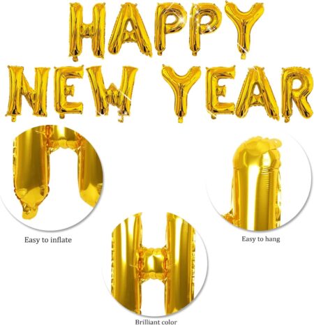 Happy New Year Gold Foil Balloon5