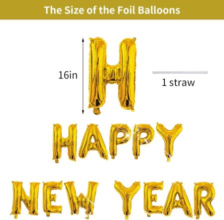 Happy New Year Gold Foil Balloon4