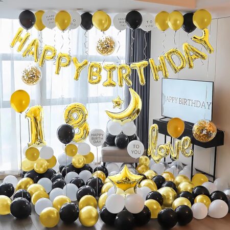 Happy Birthday Balloon Gold